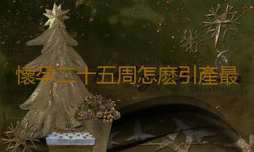 懷孕二十五周怎麽引產最好?